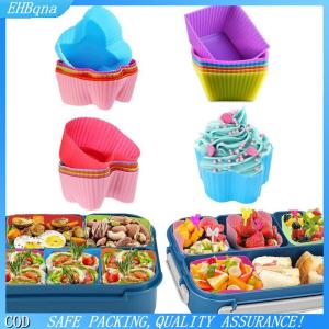 [COD] 8PCS Silicone Lunch Box Dividers For Children Kids School Food Dividers For Bento Box Silicone Cupcake Liners Mold Baking Tools