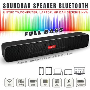 Speaker Full Bass Untuk TV Laptop Komputer HP SOUNDBAR FLECO F-528 / F-508 / F-1607 / SN-552 BT Speaker Bluetooth USB Komputer | Speaker Aktif Super Bass | Salon Aktif Super Bass | Speaker Panjang 30cm & 40cm | Speaker Smart TV | Speaker Laptop Murah
