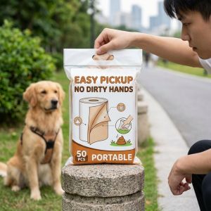 Pet Poop Bags Disposable Dog Waste Bags Double Layered Matibay Sulit Portable No Dirty Hands Leakproof Water Soluble