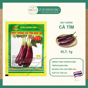 [EcoSeeds] Combo 2 Gói Hạt Giống Cà Tím Nông Hưng Phú - Giống F1 Sinh Trưởng Mạnh - Gói 1g