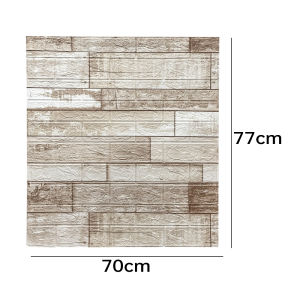 【70x77cm】10Pcs Retro Style 3D Foam Wall Stickers Self Adhesive Waterproof Wallpaper DIY Wall Bricks for Living Room Home Decoration