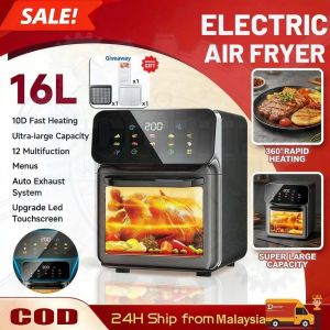 X1AOM1 16L Air Fryer Smart LCD Touchscreen Large Capacity Multifunctional Household SmokelessElectric Fryer Fully Automatic New French Fries Machine Support Timer Temperature Control Smart roasted french fries fried chicken
