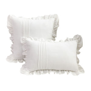 Cotton Pleated Throws Pillow Cover Simple ins European Home Decoration Bedside Sofa Cushion Cover (without core)
