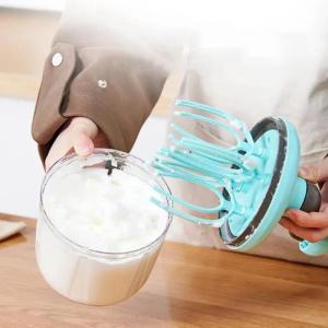 มัลติฟังก์ชั่คู่มือปัดกึ่งอัตโนมัติไข่ครีมสีขาวเค้กไข่มือผสมมือข้อเหวี่ยงตีครัวเรือน Ferramentas Cocina