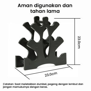 Standing Dumbell Rack 3 Susun / Holder Dumbell 3 Tingkat Rak Barbel / Dumbbell Rack Penyimpanan