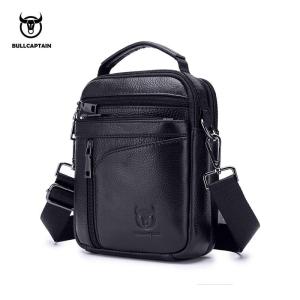 BULLCAPTAIN Men Bag Genuine Leather Man Crossbody Shoulder Bag Business Bags Messenger Leather Bags