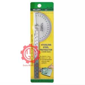 SELLERY Penggaris Busur Derajat Stainless Steel Protractor 54-700