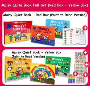 [SG Seller] Maisy Quiet Book Red Set / Yellow Set Pre-school Learning Montessori Education for 1-6yrs Kids Great Christmas Gift for Kids - Stock in SG