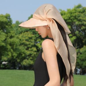 XINSU38 Korean Style Headscarf Baseball Hat Y2k Solid Color Scarf Baseball Cap Sweet Hair Scarf Headscarf Hat Girl
