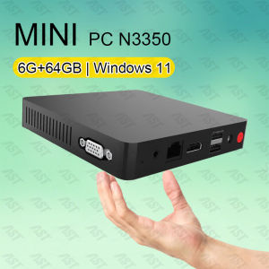 AST Min PC Murah Intel Windows 11 N3350 DDR4 RAM 4G+64GB SSD