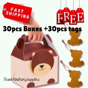 Bear Party Favor Box for Baby Shower Birthday Baptism Wedding Loot Bag Gift Packaging