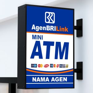 Neon Box Mini ATM - BriLink - Neon Box Agen Bahan Akrilik 2 sisi