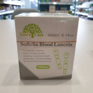 Trees Care Blood Flat Lancets 30g lancet glucose Darah Glukosa Bulat Rata softclix clix