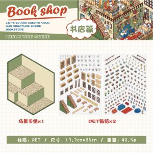 [KW] 3-story BIG Supermarket Scene Stickers | 3D Scenery & Landscaping Stickers | Scrapbook & Journaling Stickers | GA 01-02| Cute Stickers & Device-Free Toy | Fun & Creative Gift | Stress Relief & Calming Stickers