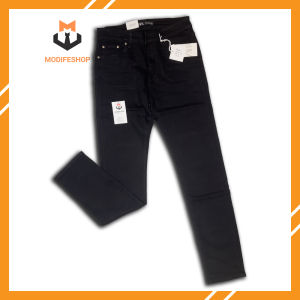 Quần Jean Nam Đen trơn / Rách Gối Slim Fit jeans Đen - Modife Shop