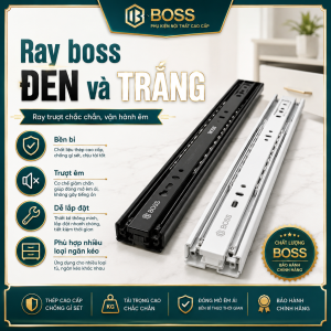 [ Hàng Xịn Giá Tốt CHÍNH HÃNG  ] ( 1 cặp ) Thanh Ray Boss ĐEN và TRẮNG 300 350 400 450 500