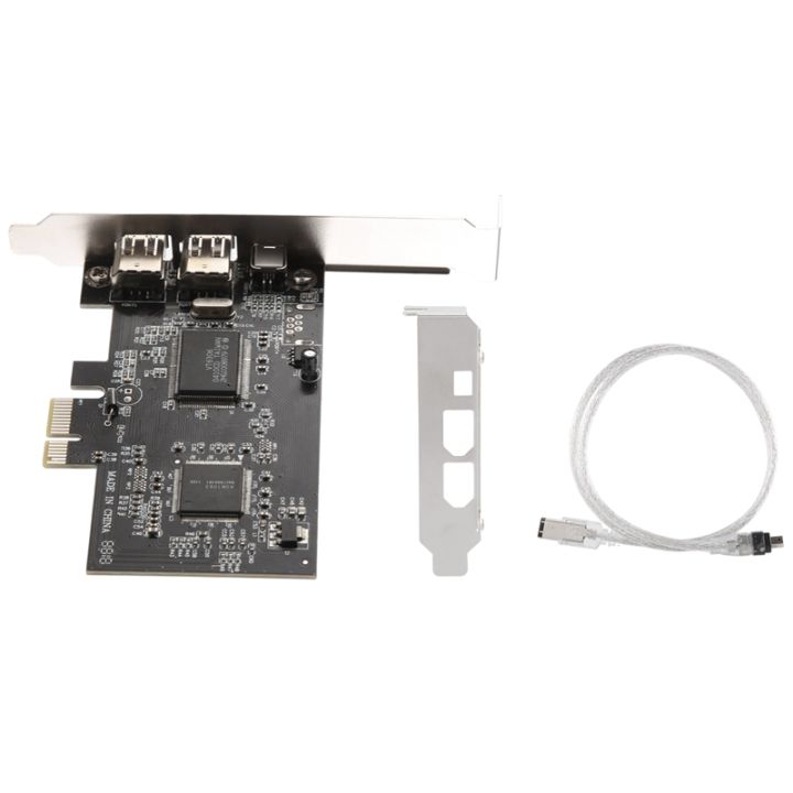 PCIe 1394a/b FireWire Controller Card - 2x 9-Pin & 1x 6-Pin Ports, 800 Mbps, Backward Compatible, For Windows & Mac OS