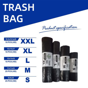 Trash bag Garbage bag Black (Small/Medium/Large/XL/XXL)