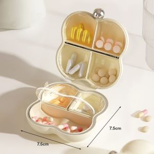 7- Compartment Pill Box Pill Organizer Jewelry Box Double-Sealed Medicine Container Portable Mini Tablet Storage Box