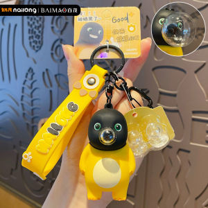 Gantungan Kunci Nailong Squishy Bubble Keychain Gantungan Aksesoris Tas Dino Kuning Nailong Gelembung Remas