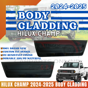 CPO HILUX CHAMP 2024-2025 BODY CLADDING BLACK (11992)