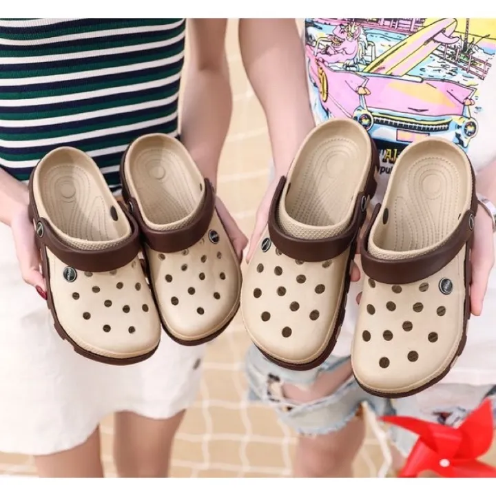 Dép cross cá sấu tặng 6 sticker - Dép sục đi mưa cho nam siêu nhẹ siêu ...