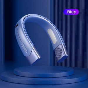 2023 New Portable Fan Turbo Cold Air Hanging Neck Fan 5 Speed Adjustable Sport USB Fan Refrigeration Bladeless Hanging Neck Electric Fan Lazy Outdoor Cooling Fan