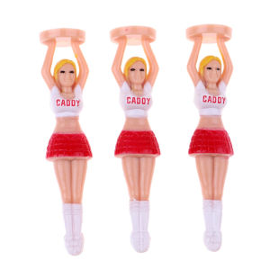TUS Golf Accessories Novelty Golf Practice Womens Girl Golf Tee Golf Ball Holder Cheerleaders Tee Golf Ball Tees Lady Golf Tee