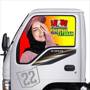 STIKER KACA TRUK ELF STIKER ONE WAY TRUK ELF KODE 06 TWENTY TWO