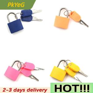 PkYeG Mini Strong Steel Padlock Travel Suitcase Drawer Dormitory Locks With 2 Keys