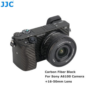 JJC Anti-Scratch Camera Skin Film Cover Camera Lens Protector Decoration Sticker for Sony A6100 Camera and 16-50mm Lens