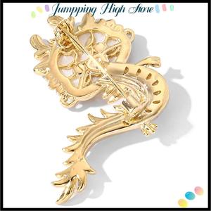 【Jumpping】 เข็มกลัดรูปมังกรเปลือกหอยเลียนแบบการ์ตูนสำหรับผู้หญิงเข็มกลัดเคลือบรูปมังกรจักรราศีจีนของขวัญเครื่องประดับวันเกิด