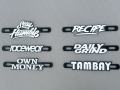PLATE BADGE ACRYLIC MADE, 3MM BLACK BASE, AND 3MM WHITE LOGO. 