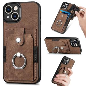 Ring Holder Leather Cards Solt Wallet Case for iPhone 14 16 Pro Max 13 11 12 Mini 15 Plus XS XR Se 2022 Magnetic Stand Bag Cover
