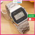 Đồng hồ casio điện tử A158, đồng hồ nam nữ dây thép không gỉ cao cấp full box thiếc. 