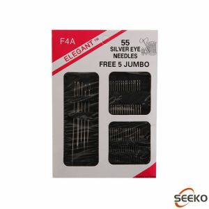 Seeko 12 sewing needleselderly large hole stainless steel needleshousehold bead threading needles