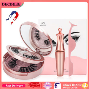 2 Pairs Gradient Color Magnetic False Eyelashes Set Magnetic Eyeliner Eyelash Tweezers Reusable Eyelash Extension Makeup Kit