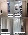 6mm PVC Accordion Sliding Door  Folding Door Suitable For Kitchen Bathroom Sliding Door household Partition Track Door Simple Door easy to install. 