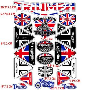 For Triumph Motorcycle Accessories Reflective Sticker Trunk Three Boxes of Vintage Helmet Decals Decorative For Triumph Trident 660 Tiger 850 900 1200 rs Speed 400 triple RS 1050 765 Daytona 660