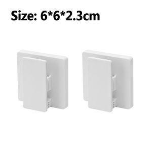 2Pcs Multifunctional Punch-free Wall-mounted Storage Clip with Anti-slip Teeth Facial Cleanser Toothpaste Plastic Clip