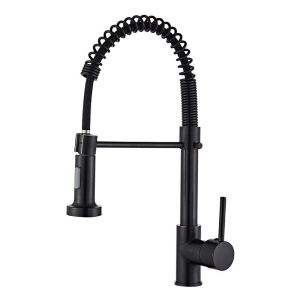 Stainless Steel 304 Single Pull Out Kitchen Faucet Modern Mixer Tap Basin Sink Sprayer Head Nozzle 360 Spring Faucet