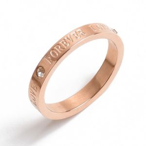 CINCIN WANITA ASLI TITANIUMWARNA ROSE GOLD / AKSESORIS WANITA ASLI TITANIUM / PERHIASAN FASHION TITANIUM ♥ CANTIQUE ACC ♥ #C.129