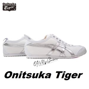 Original Tiger Shoes Classic White/silver Mens and Womens Canvas Slip-on Non-slip Comfortable Breathable Casual Sneakers 1183A962