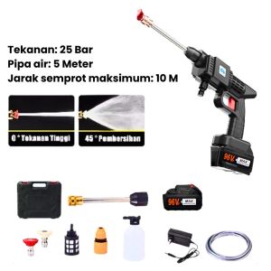 Home Furnish Jet Cleaner Alat Cuci Motor Mobil 48V/1500 MAH Mesin Staem Power Spayer Alat Mesin Steam Mobil dan Motor