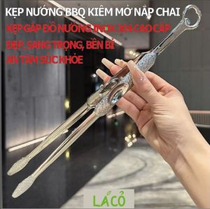 Kẹp inox gắp thức ăn kẹp gắp BBQ inox 316 OYATTON cao cấp an tâm sức khỏe kẹp thịt nướng kẹp đồ nóng đồ mở nắp chai 32cm