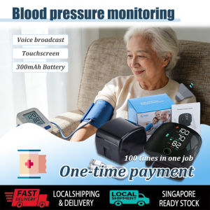 🇸🇬 [In Stock] BP-A01 Rechargeable Voice WristBlood Pressure Monitor High BP BloodPressure Machine Digital Automatic HeartRate LCD 血压测试