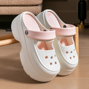 [Free Shipping] Eva WomenS High-Heeled Clogs Summer Thick-Soled Platform Sandals Outdoor Closed-Toe Sandals With A High-End Feel