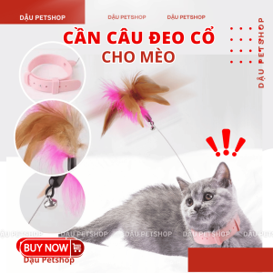 Cần Câu Đeo Cổ Cho Mèo - Đồ Chơi Thú Vị Giúp Mèo Tự Chơi Đùa