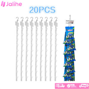 20pcs Clip Strip Display Makanan 62cm Strip Klip Produk Supermarket Snack Hanging Strip