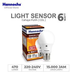 Lampu Bohlam LED 6W 9W 11W 30W Hannochs Light Sensor